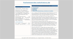 Desktop Screenshot of freiheitssender.radiohistory.de
